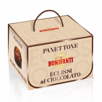 Panettone eclissi (donkere chocolade panettone met witte chocolade) 750 gram C37 - leverbaar in najaar